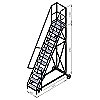 Платформенные лестницы KPL 2750 (12 ступенек)