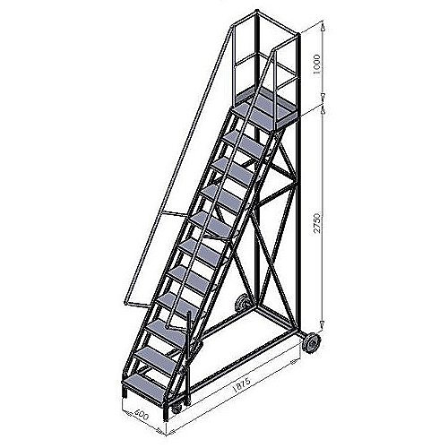 Платформенные лестницы KPL 2750 (12 ступенек) - 0