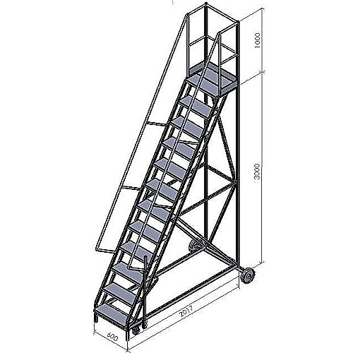 Платформенные лестницы KPL 3000 (12 ступенек) - 0