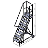 Платформенные лестницы KPL 1750 (7 ступенек)