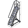 Платформенные лестницы KPL 2000 (8 ступенек)